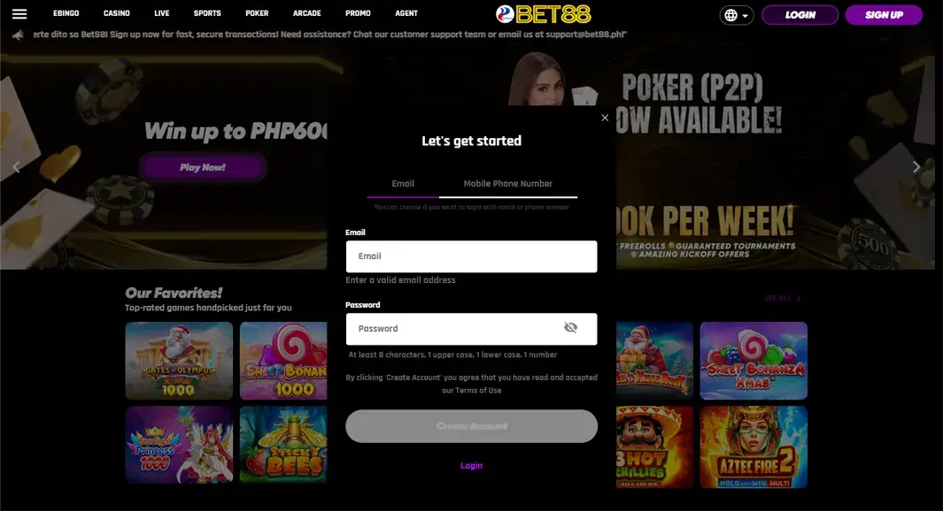 How to Register on the Bet88